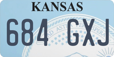 KS license plate 684GXJ