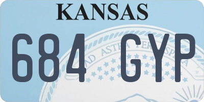 KS license plate 684GYP