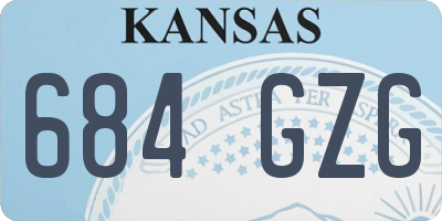 KS license plate 684GZG