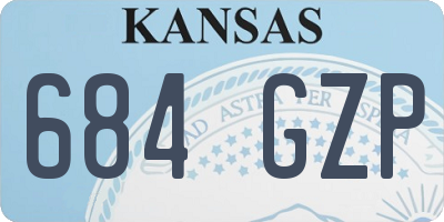 KS license plate 684GZP