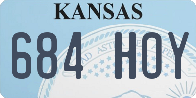 KS license plate 684HOY