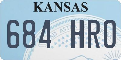 KS license plate 684HRO