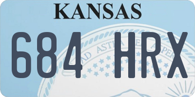 KS license plate 684HRX