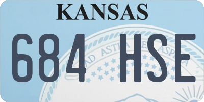KS license plate 684HSE