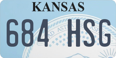 KS license plate 684HSG