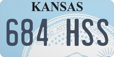 KS license plate 684HSS