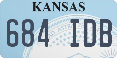 KS license plate 684IDB