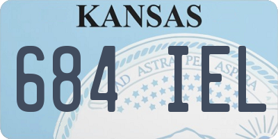 KS license plate 684IEL