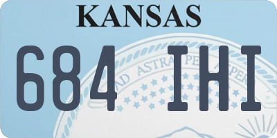 KS license plate 684IHI