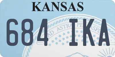 KS license plate 684IKA