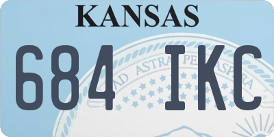 KS license plate 684IKC
