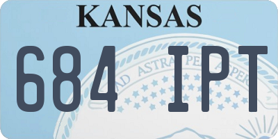 KS license plate 684IPT