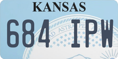 KS license plate 684IPW