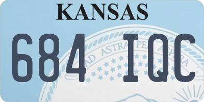 KS license plate 684IQC