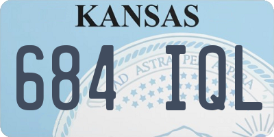 KS license plate 684IQL