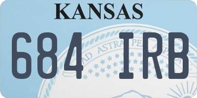 KS license plate 684IRB