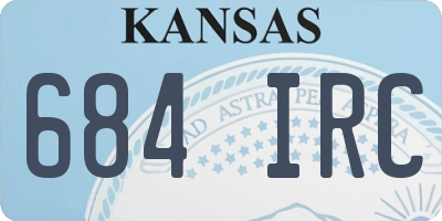 KS license plate 684IRC