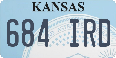KS license plate 684IRD