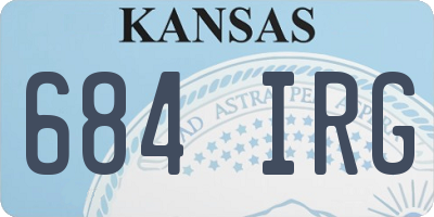 KS license plate 684IRG