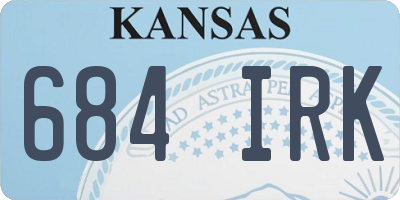 KS license plate 684IRK