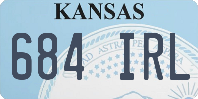 KS license plate 684IRL