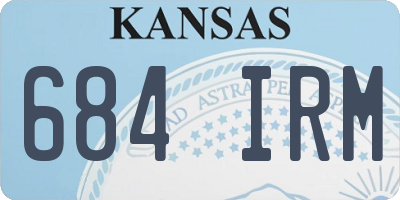 KS license plate 684IRM