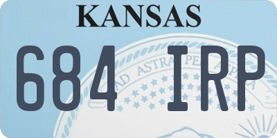 KS license plate 684IRP