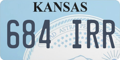 KS license plate 684IRR