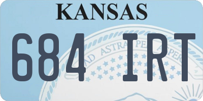 KS license plate 684IRT