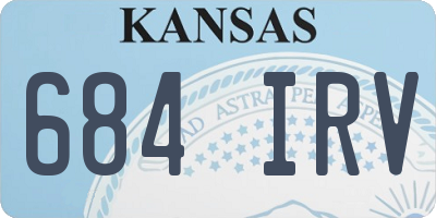 KS license plate 684IRV
