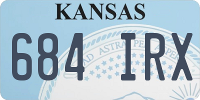 KS license plate 684IRX
