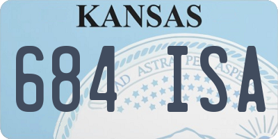 KS license plate 684ISA
