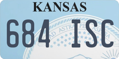 KS license plate 684ISC