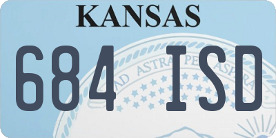 KS license plate 684ISD