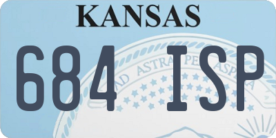 KS license plate 684ISP