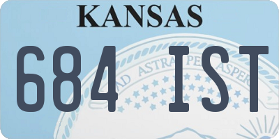 KS license plate 684IST