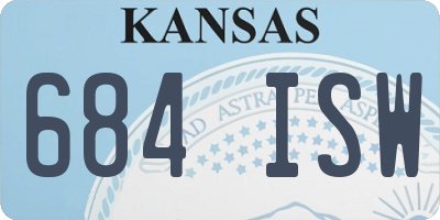 KS license plate 684ISW