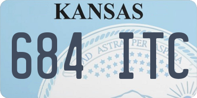 KS license plate 684ITC