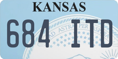 KS license plate 684ITD