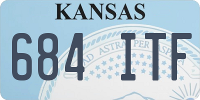 KS license plate 684ITF