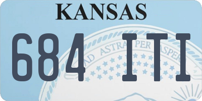 KS license plate 684ITI