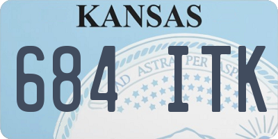 KS license plate 684ITK