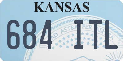 KS license plate 684ITL