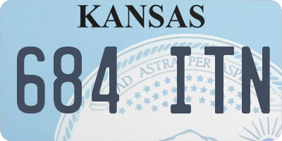 KS license plate 684ITN