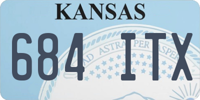 KS license plate 684ITX
