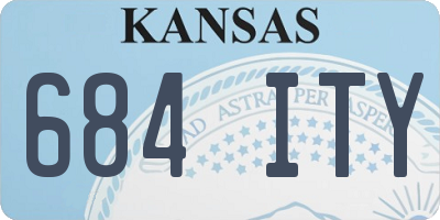 KS license plate 684ITY
