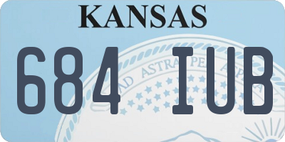 KS license plate 684IUB