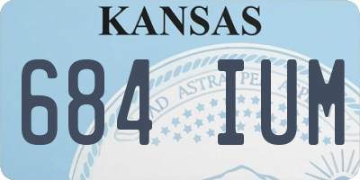 KS license plate 684IUM