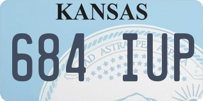 KS license plate 684IUP