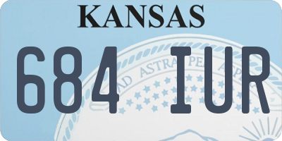 KS license plate 684IUR